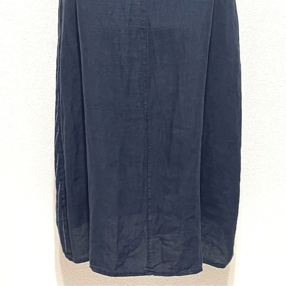 Luca Vanucci Woman 100% LINEN Blue with Stripes Italy Dress Size M - Picture 9 of 16